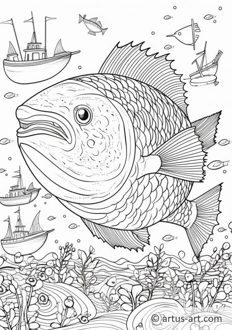 Sazan Balığı Boyama Sayfası